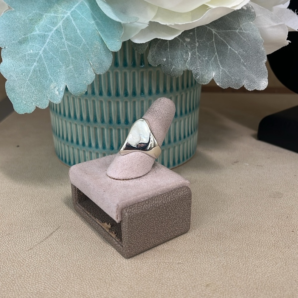 Solid Silver(925) Ring-Modern Style Size 7 - image 2